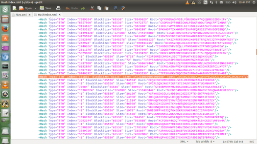 increase the file size in Hashindex.xml